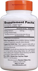 Doctor's Best Extra Strength Ginkgo, Non-GMO, Vegan, Gluten Free, Soy Free, Promotes Mental Function and Memory, 120 mg, 360 Count