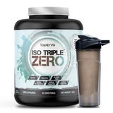 Laperva ISO TRIPLE ZERO Whey Protein Isolate with Shaker - 28g Protein, Zero Carbs & Sugar | Unflavored