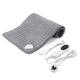 Electric Heating Pad for Back, Neck, Shoulder & Abdomen Relief - Silver Gray (13.7" x 23")