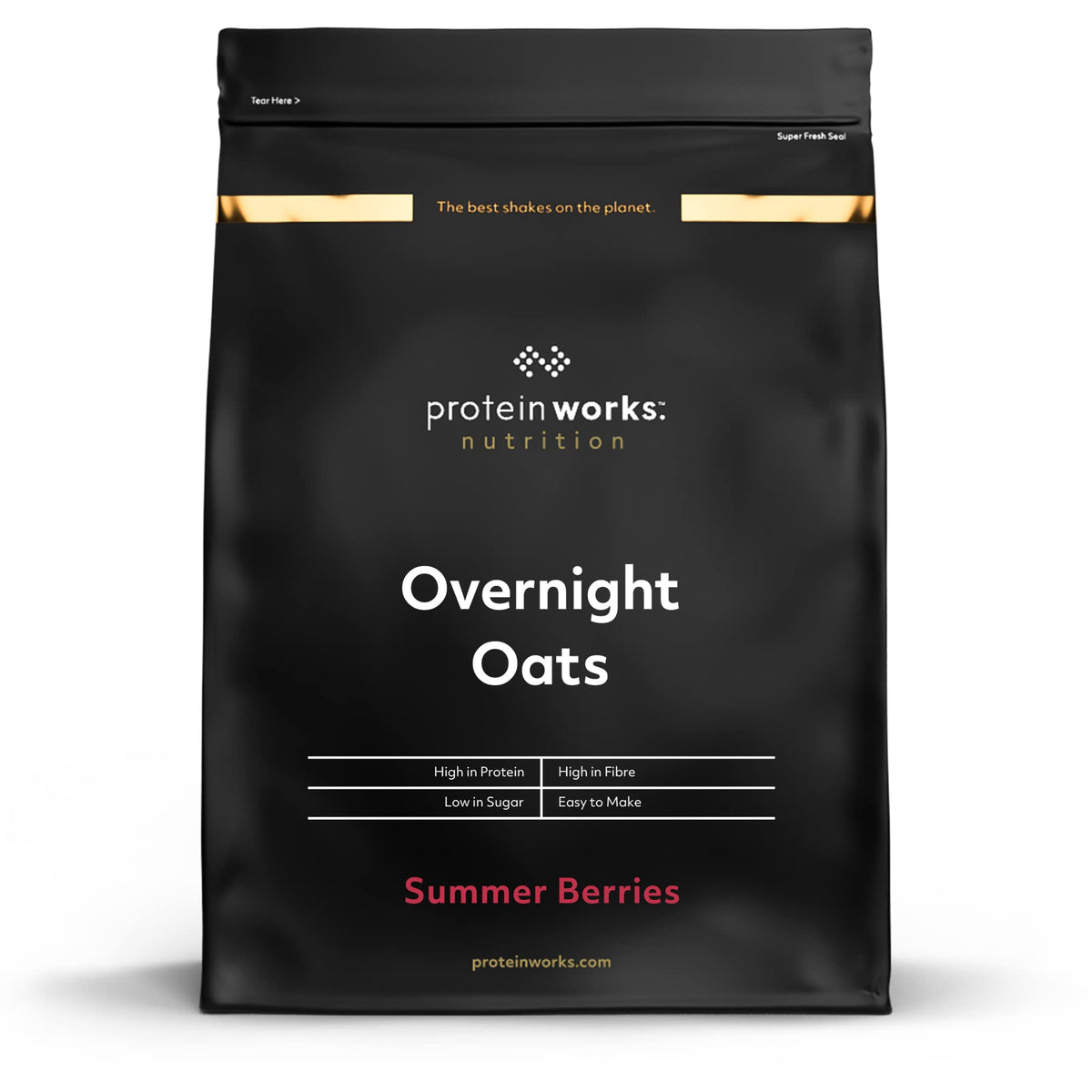 Protein Works Summer Berries Overnight Oats | High Protein Breakfast | 500g