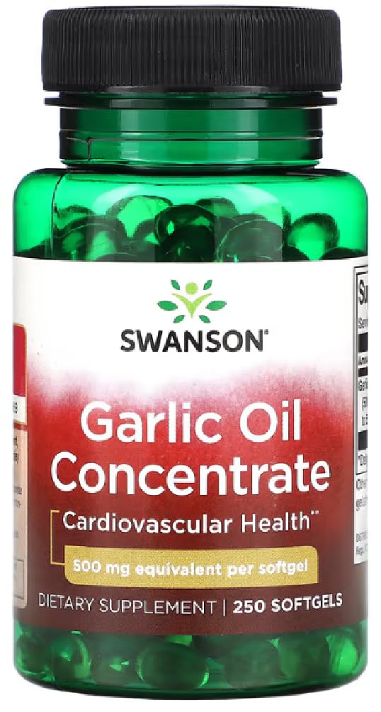 Swanson Garlic Oil Concentrate: Heart & Immune Support (250 Softgels)