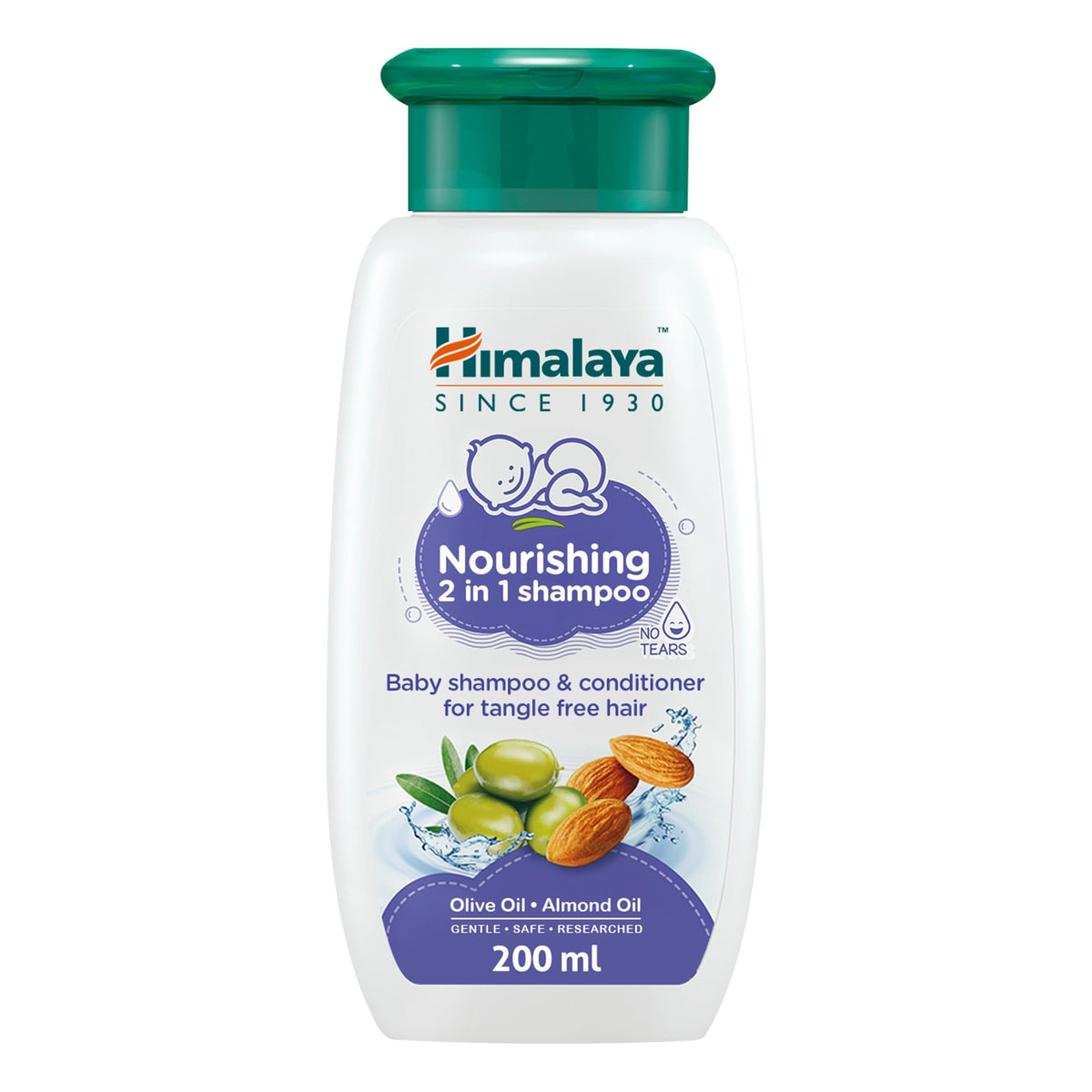 Himalaya Nourishing Baby 2-in-1 Shampoo & Conditioner with Olive & Almond Oils (200ml)