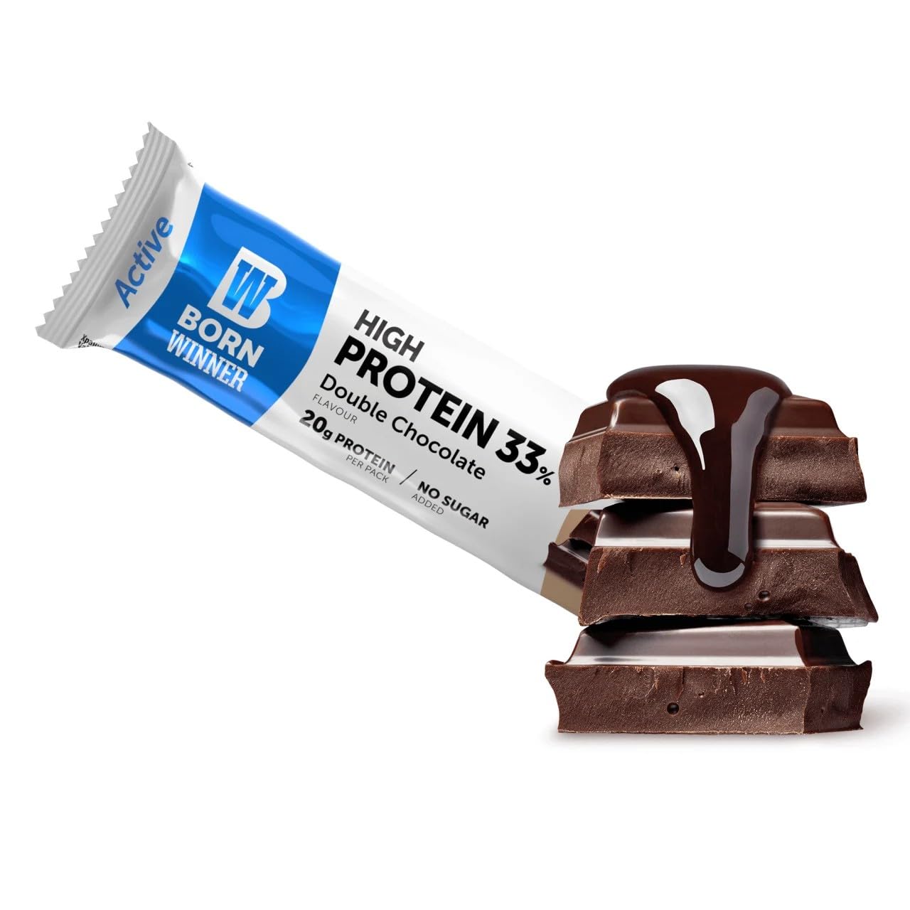 Born Winner Active Double Chocolate Protein Bar - 60g