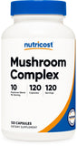 Nutricost Mushroom Complex Supplement - 120 Capsules with 10 Mushroom Blend