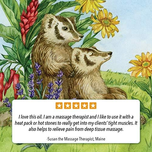 Badger Ginger Arnica & Cayenne Massage Oil - Deep Tissue Relief