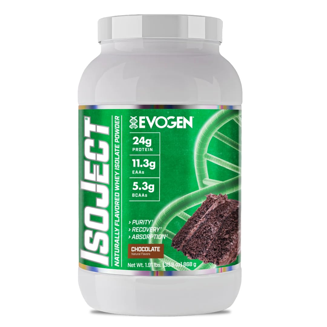 Evogen ISOJECT Naturally Flavored Whey Isolate Chocolate - Premium 100% Whey Protein Isolate