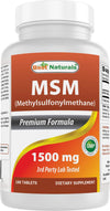 Best Naturals MSM 1500mg Joint, Skin & Hair Health 180 Tablets