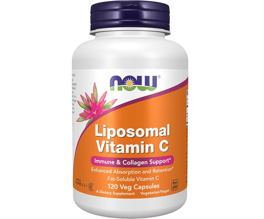 NOW Supplements, Liposomal Vitamin C, Immune & Collagen Support, 120 Veg Capsules