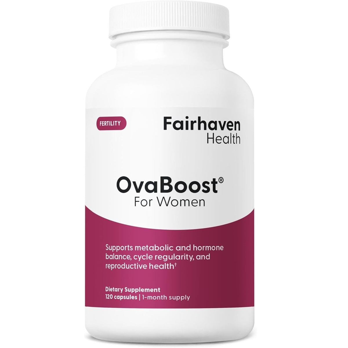 Fairhaven Health Ovaboost Fertility Supplements for Women | Conception for her Vitamins | Womens Ovulation & Egg Quality | Myo-Inositol, Folate & CoQ10 | Natural Fertility Support | 120 Capsules
