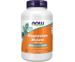 NOW Foods Supplements, Magnesium Malate 1000 mg, Energy Production*, Nervous System Support*, 180 Tablets
