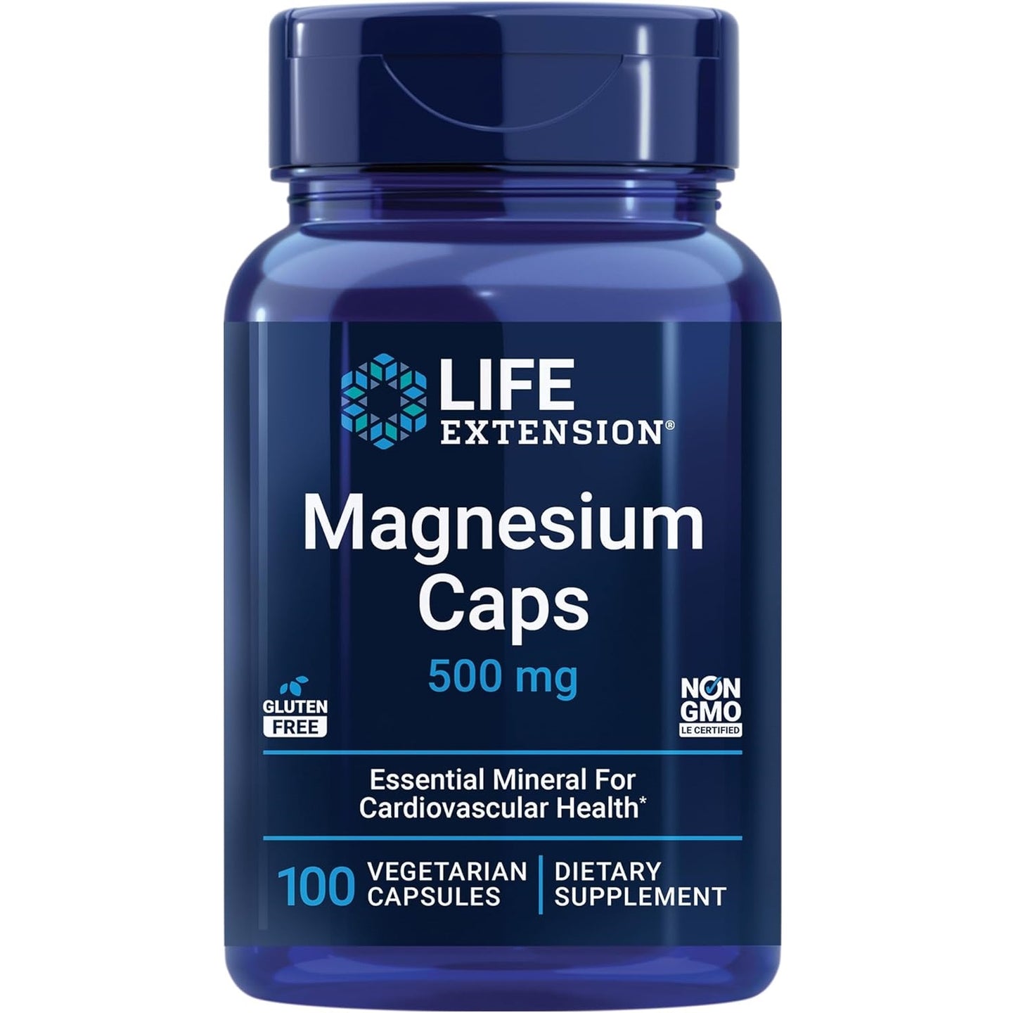 Life Extension Magnesium Vegetarian Capsules (500mg, 100 Pieces)