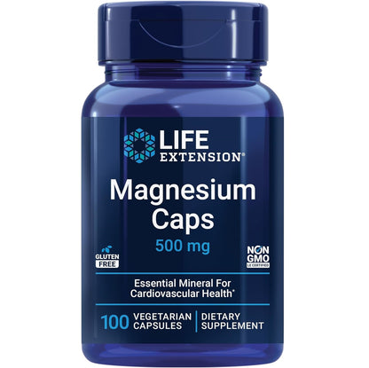 Life Extension Magnesium Vegetarian Capsules (500mg, 100 Pieces)