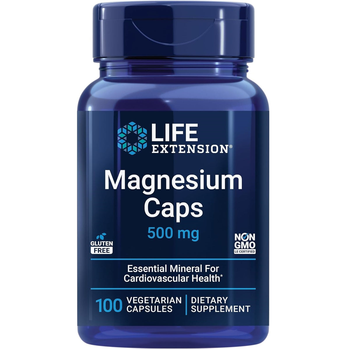 Life Extension Magnesium Vegetarian Capsules (500mg, 100 Pieces)