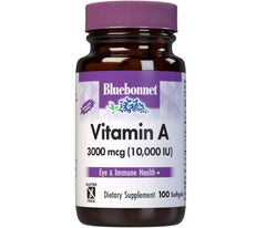 Bluebonnet Nutrition Vitamin A 10,000 IU from Deep Sea, Cold Water, Fish Oil - For Eye Health & Immune Function* - Gluten Free - Dairy Free - Molecularly Distilled - 100 Softgels - 100 Servings
