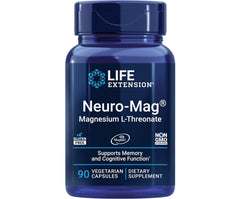 Life Extension Neuro-mag Magnesium L-threonate, Magtein, Magnesium Supplement, Brain Health, Memory & Attention, Gluten Free, Vegetarian, Non-GMO, 90 Vegetarian Capsules