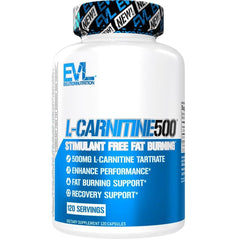 Evolution EVL L-Carnitine Supplement for Weight Loss Support - L carnitine 500mg Diet Pills for Weight Loss Lean Muscle Growth and Fat Burning Support with Stimulant Free L Tartrate - 120 Servings