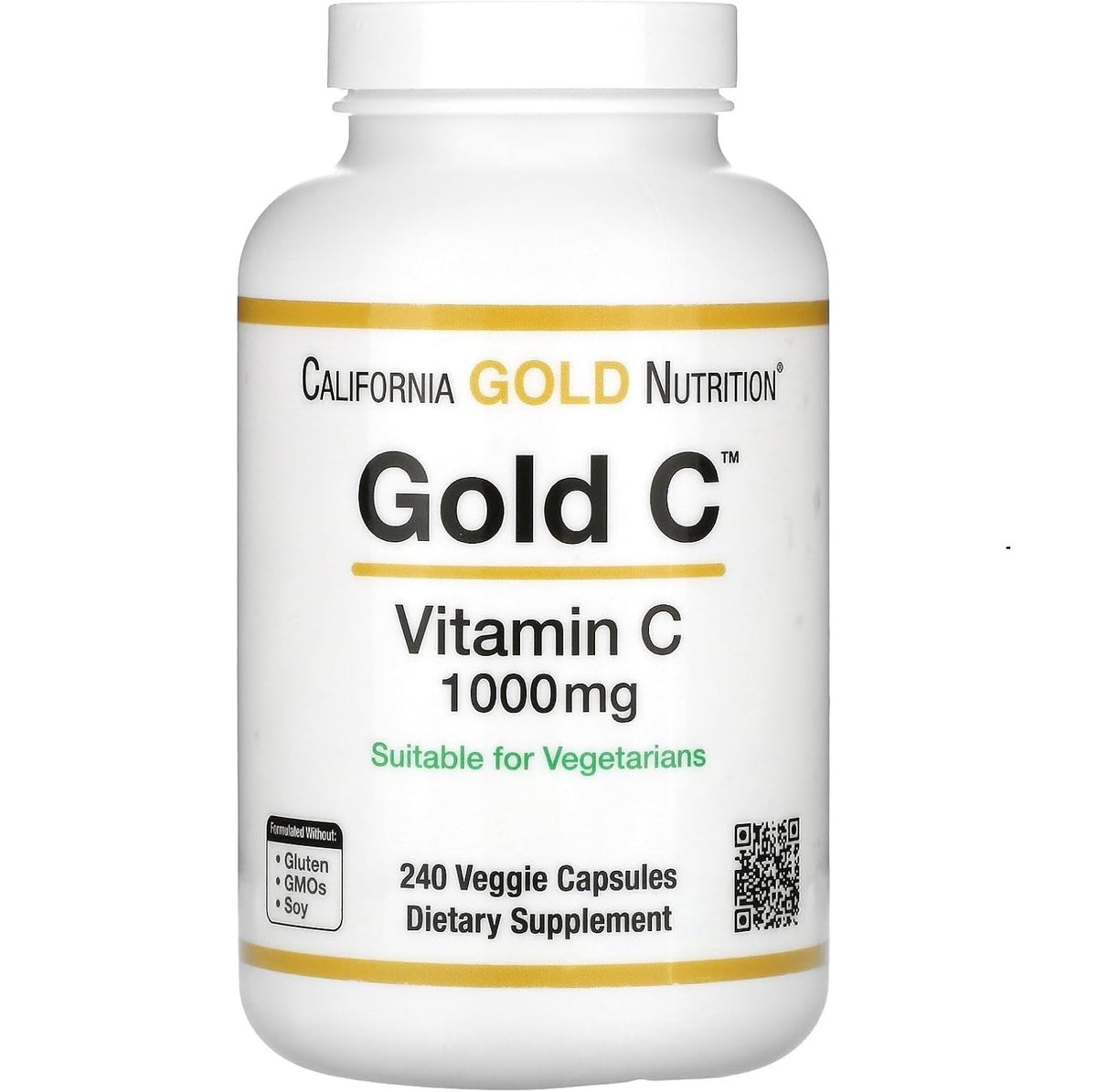 California Gold Nutrition, Gold C, فيتامين C بدرجة USP، 1000 مجم، 240 كبسولة نباتية