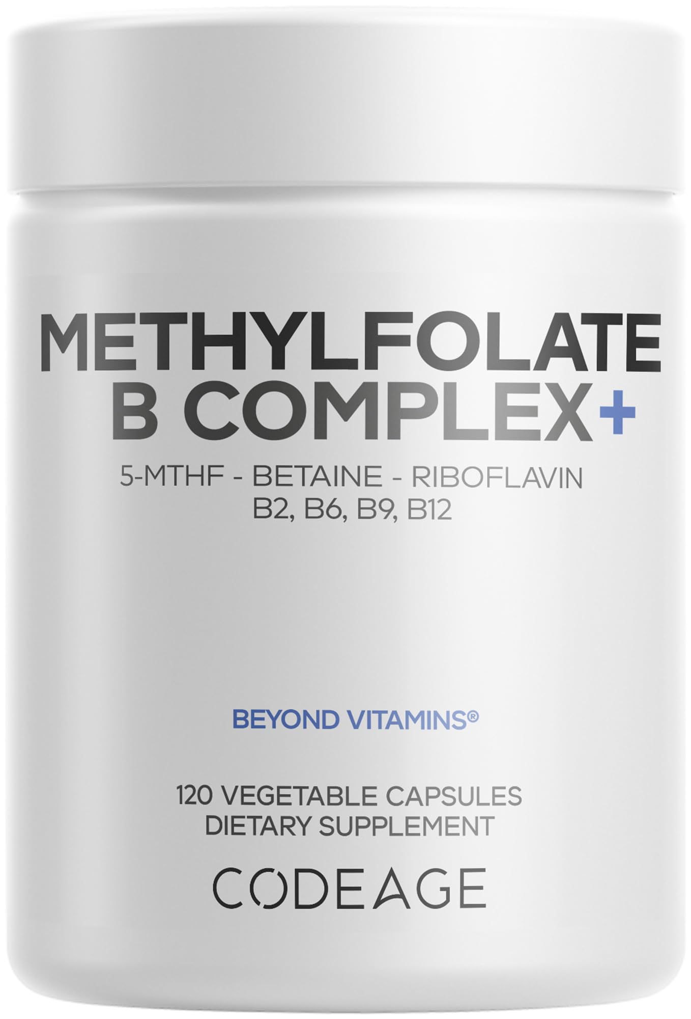 Methyl-Elite Methylation Supplements - 5 MTHF, Methylcobalamin 1000mcg Methylated Vitamin B12, Riboflavin, Betaine, Vitamins B6, Methylfolate - Methylation Cycle MTHFR - 2 Months Supply - 120 Capsules