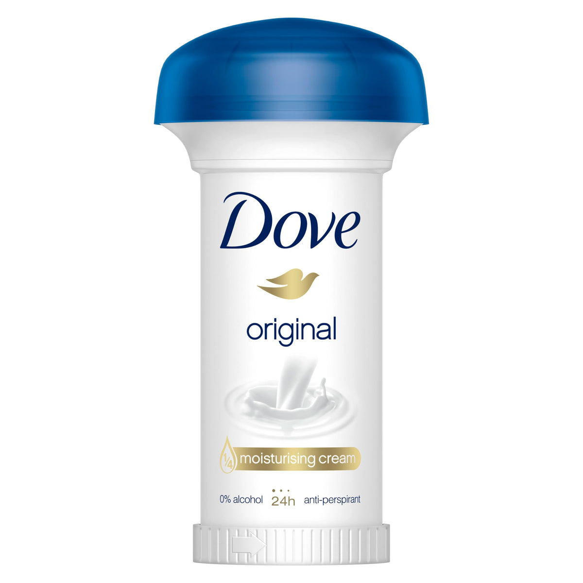Dove Women Antiperspirant Deodorant Roll-On - 24H Protection, Original, Alcohol-Free with Moisturizing Cream - 50ml