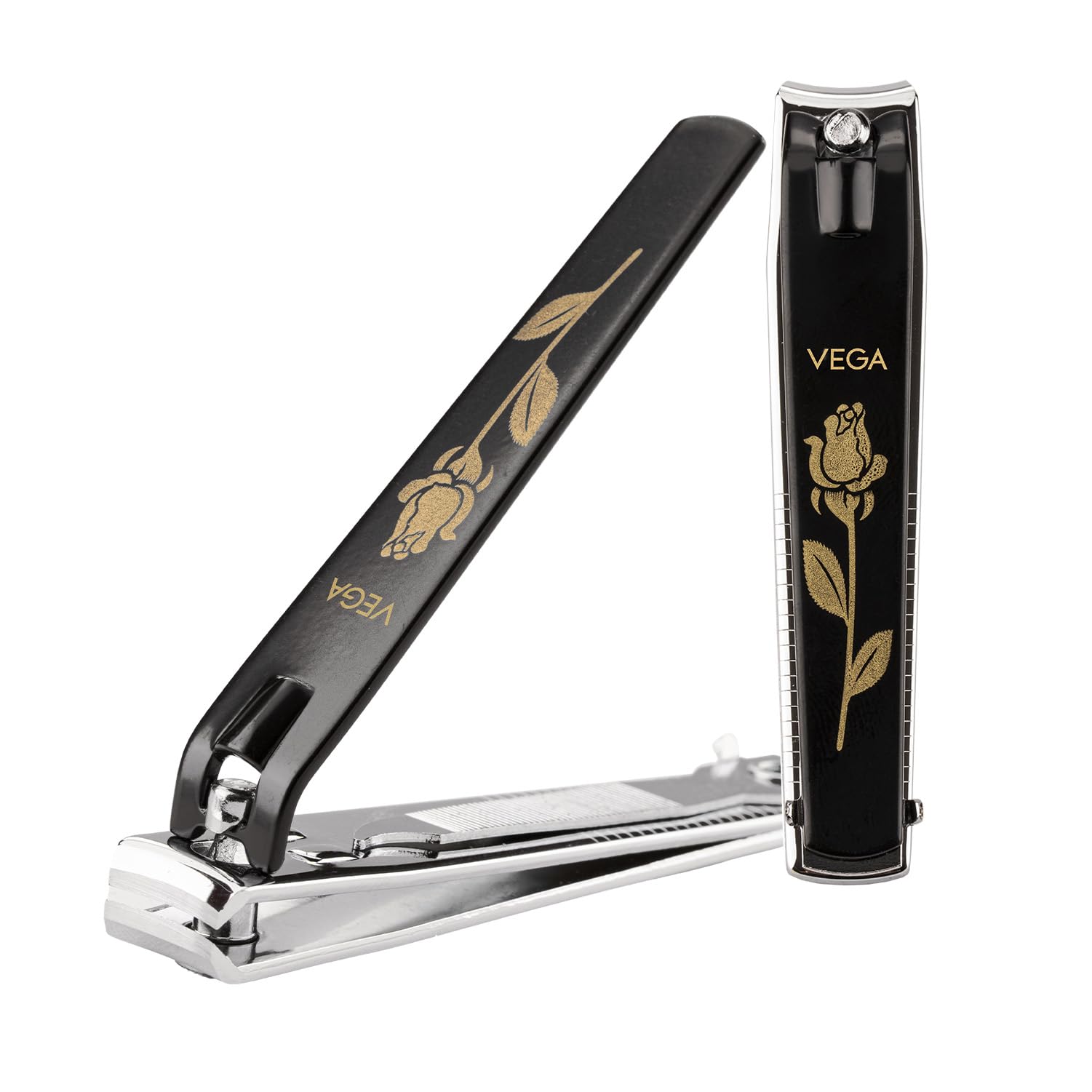 Vega Large Nail Clipper - Durable Black Tool for Precise Manicure & Pedicure