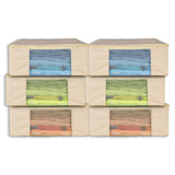 SOLSTICE Cotton Canvas Saree Covers with Zip (Set of 6) – Durable Wardrobe Storage for Women’s Dresses