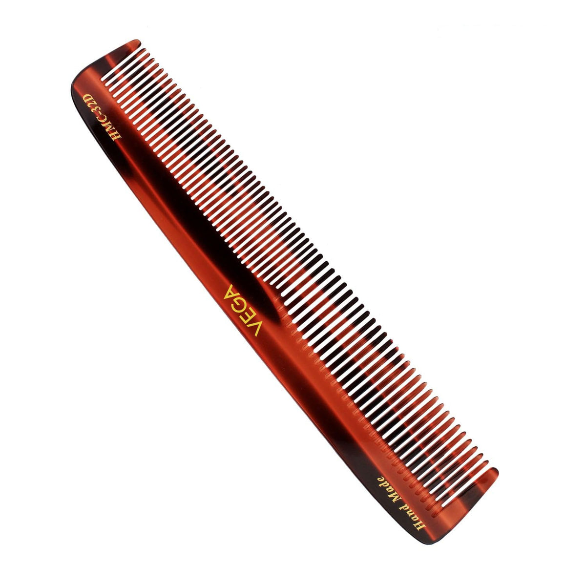 Vega Graduated Dressing Comb - Professional Brown Hair Styling Tool for Precision Detangling