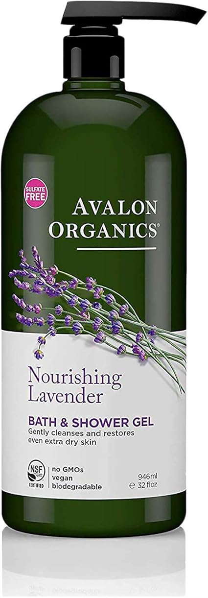 جل حمام عضوي باللافندر من Avalon Organics، مهدئ ٩٤٦ مل