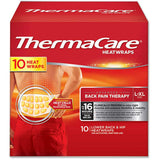 ThermaCare Lower Back & Hip Heat Wraps L/XL - 10 Air-Activated Packs for Pain Relief