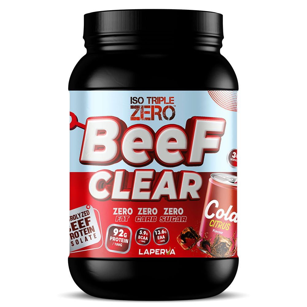 Laperva Iso Triple Zero Beef Clear Protein Powder Cola Citrus 2 LB - Hydrolyzed Protein