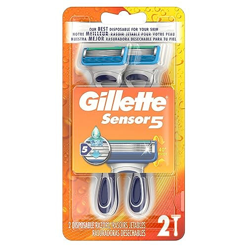 Gillette Sensor 5 Men's Disposable Razors - 2 Count
