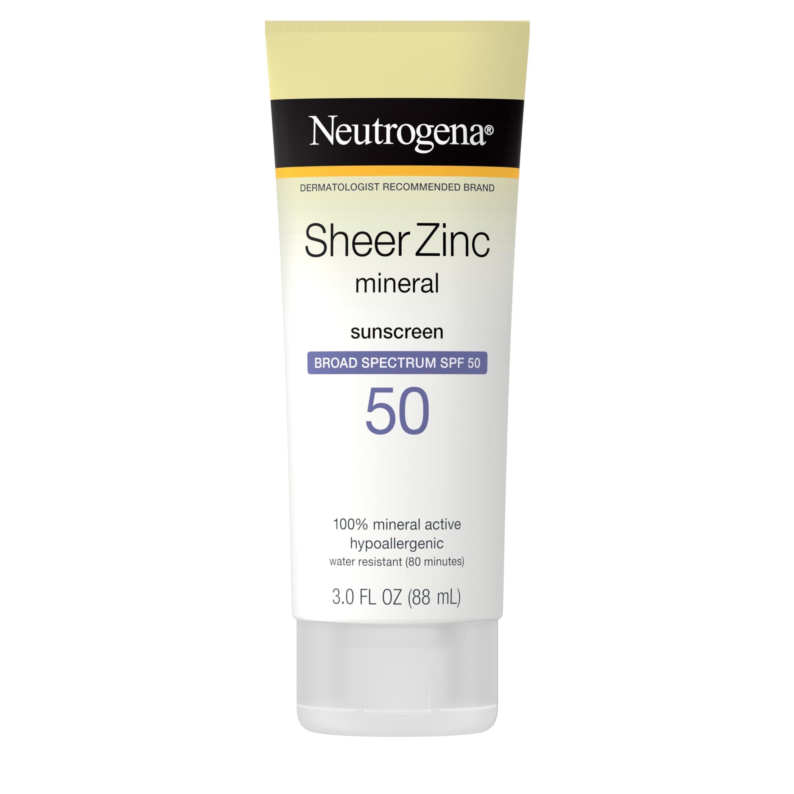 Neutrogena Sheer Zinc Oxide Dry-Touch Sunscreen Lotion SPF 50 - 3 fl. oz (Pack of 3)