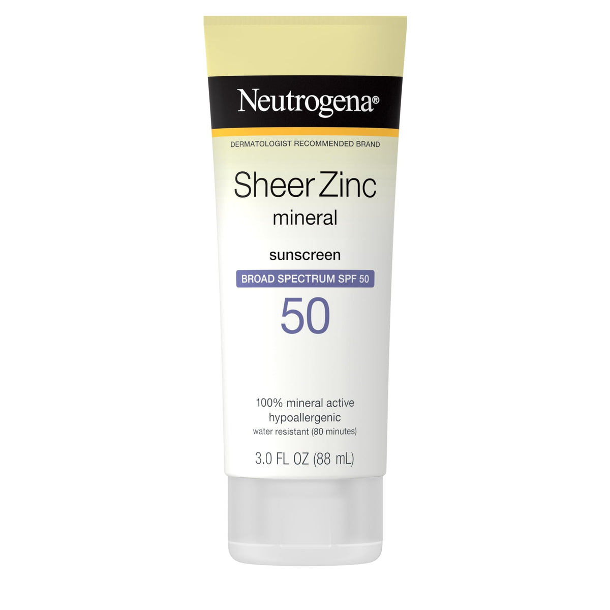 Neutrogena Sheer Zinc Oxide Dry-Touch Sunscreen Lotion SPF 50 - 3 fl. oz (Pack of 3)