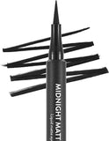 Flormar Midnight Matte Eyeliner 01 Black - Intense Black, Long-lasting Eyeliner