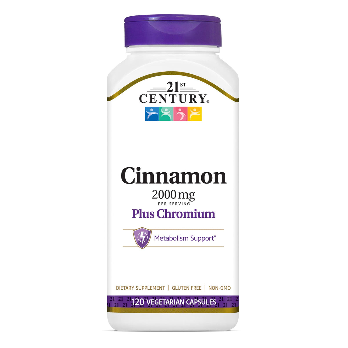 21st Century Cinnamon Plus Chromium Capsules, 2000mg, 120 Capsules