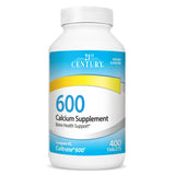 21st Century Calcium Supplement 600mg - 400 Tablets for Bone Health