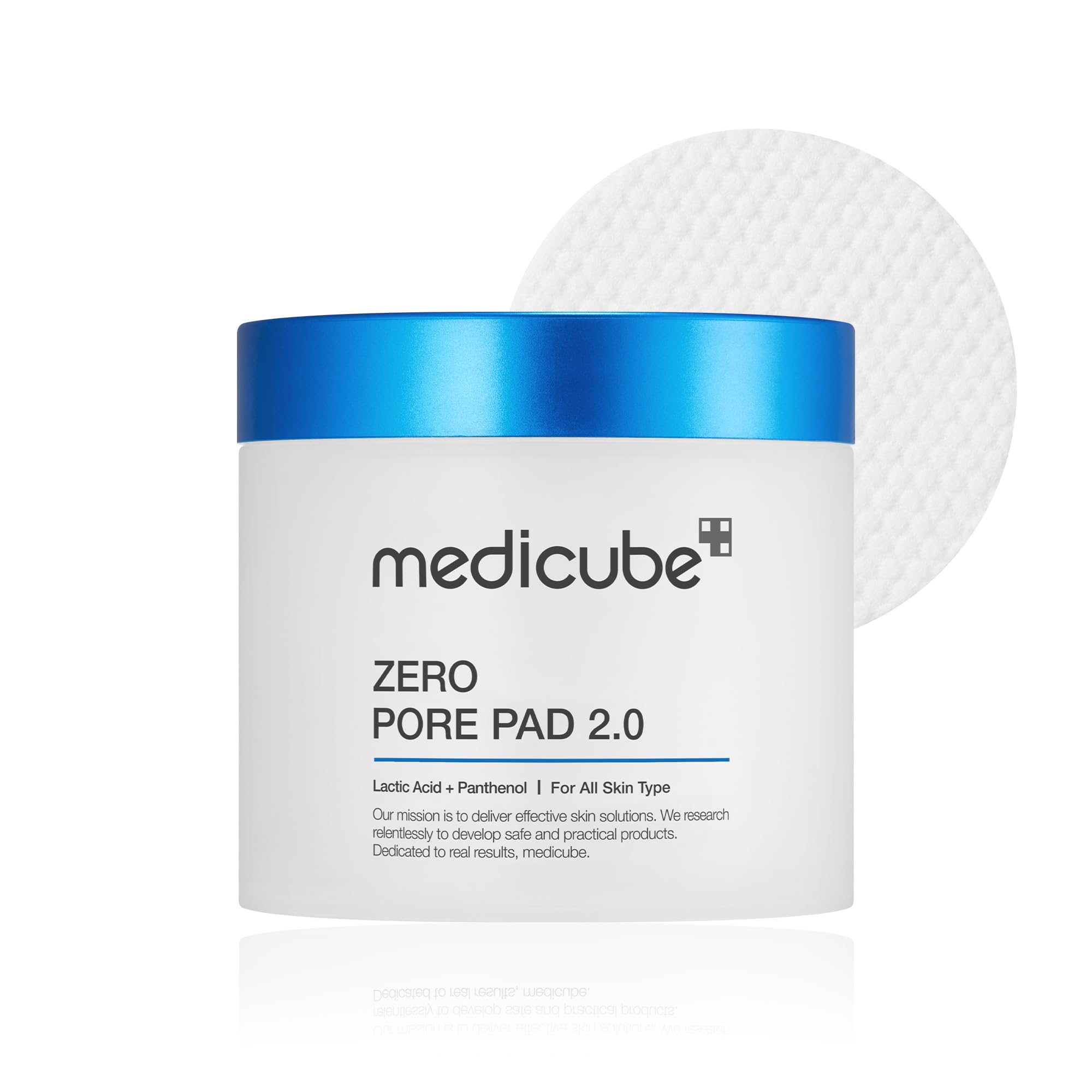 Medicube Zero Pore Pads 2.0 - Dual-Textured Exfoliating Toner Pads with AHA & BHA - 70 Pads