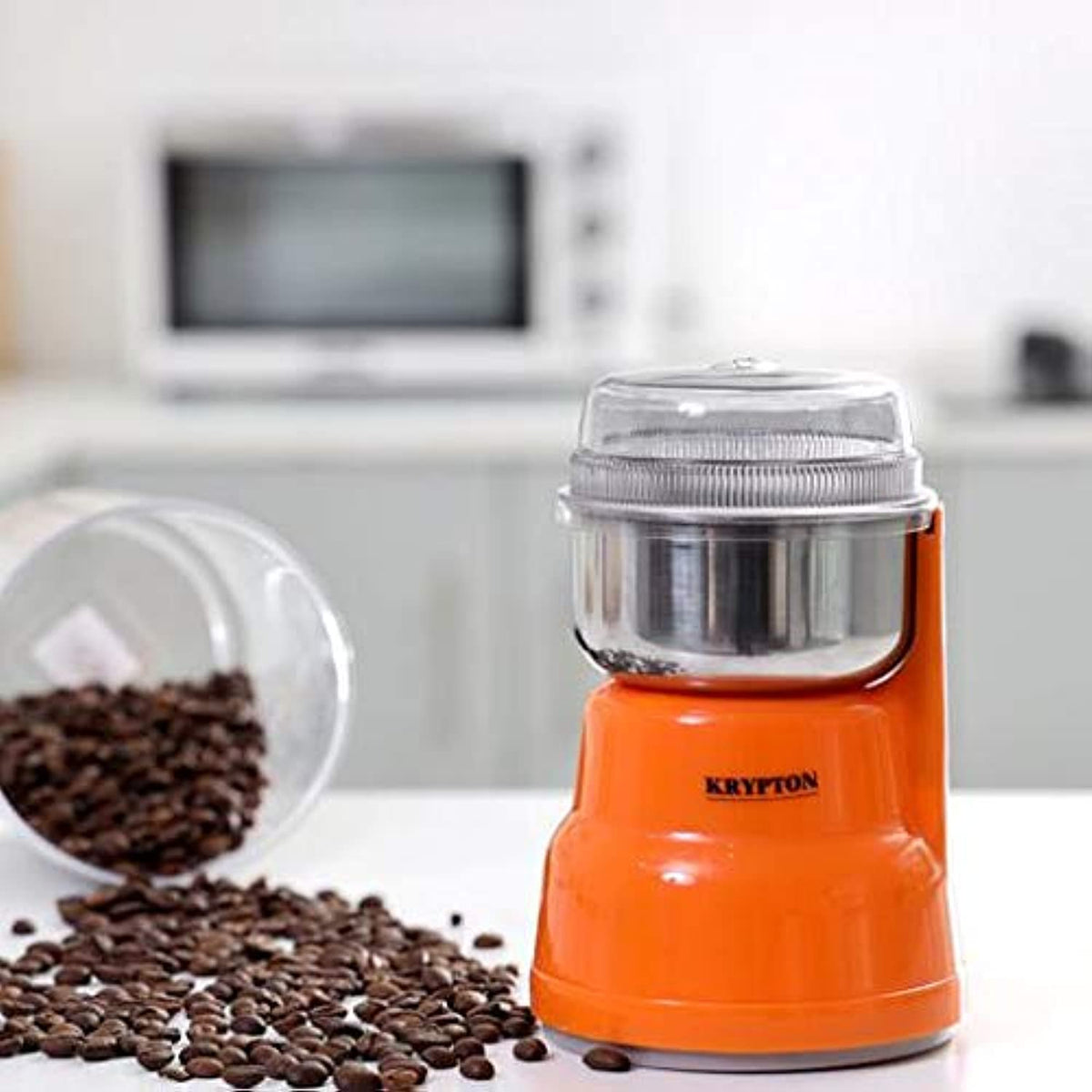 Krypton 200W Electric Coffee & Spice Grinder - Stainless Steel Blades (80g Capacity)