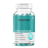 Herbal Max L-Glutathione 1000mg Tablets for Radiant Skin Glow & Lightening, 60 Count