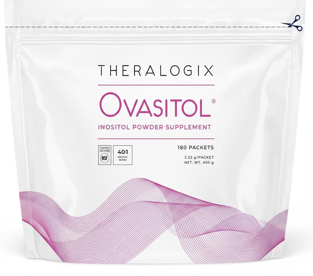 Theralogix Ovasitol Inositol Powder Packets - 180 Servings - Myo-Inositol & D-Chiro Inositol for Hormone Balance