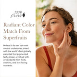 100% PURE Healthy Foundation Full Coverage Liquid Matte with Anti-Aging Benefits - Toffee (Tan, Neutral Undertone) - 1 fl oz