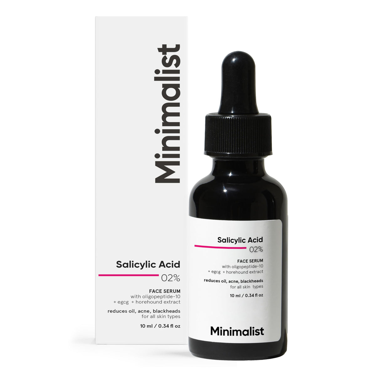 Minimalist Anti-Acne 2% Salicylic Acid Face Serum - Reduces Blackheads & Oiliness | BHA Exfoliant | 10ml