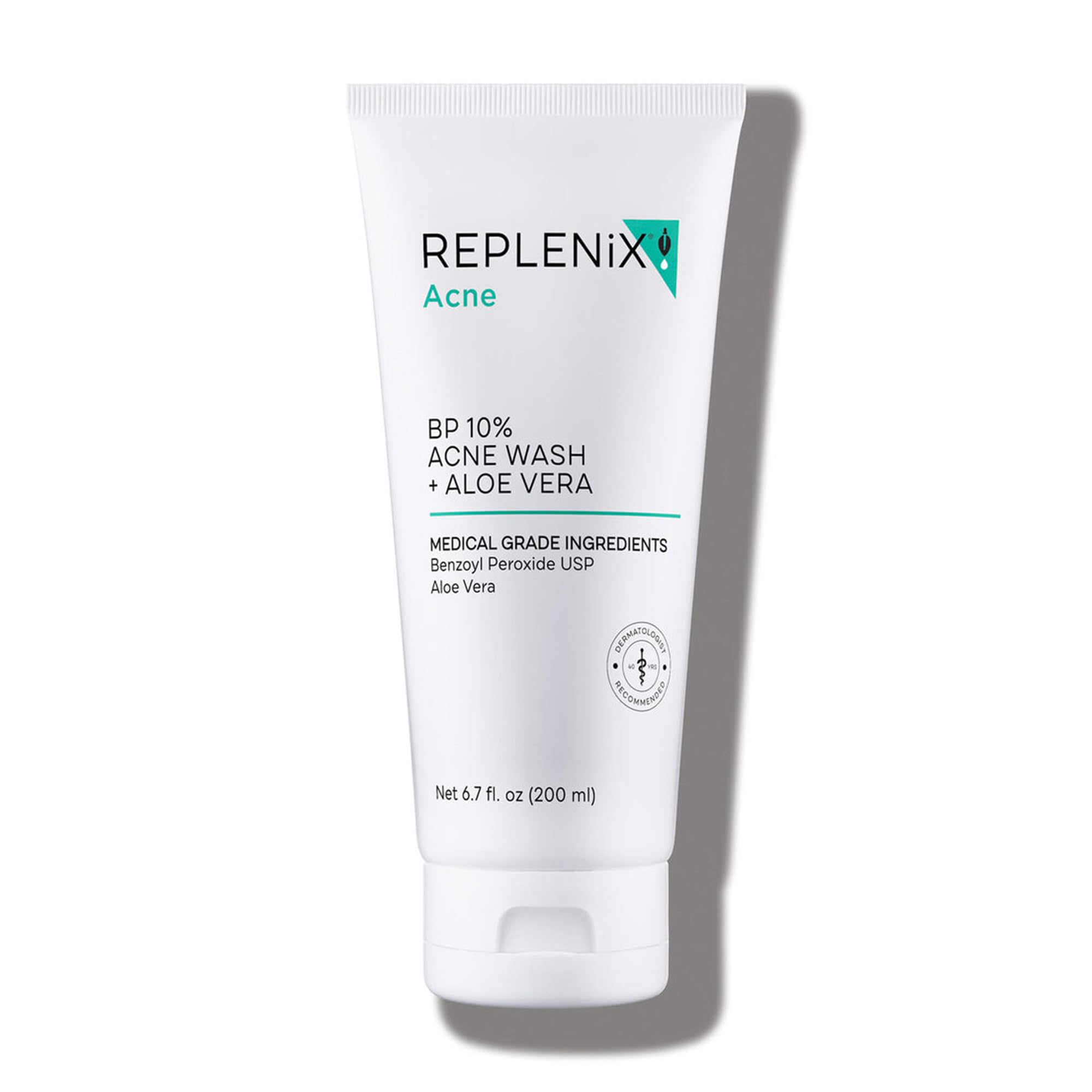 Replenix Benzoyl Peroxide 10% Acne Wash with Aloe Vera - 6.7 Fl Oz