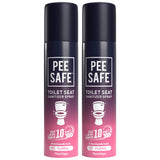 Pee Safe Toilet Seat Sanitizer Spray 75ml Pack of 2 Floral - Kills 99.9% Germs, UTI Prevention, Travel-Friendly