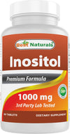 Best Naturals Inositol 1000mg for Mood, Hormone & Cell Health - 60 Tabs