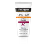 Neutrogena Clear Face Liquid Sunscreen SPF 30 - Oil-Free & Non-Comedogenic for Acne-Prone Skin - 3 fl. oz