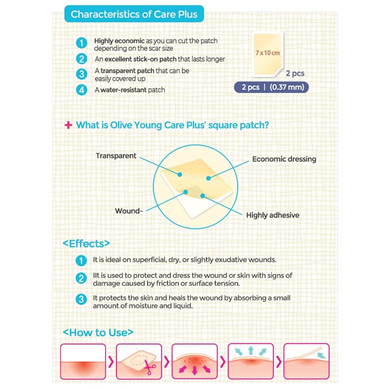 Olive Young Care Plus Spot Patch (102ea x 4packs) - Acne Absorbing Hydrocolloid Patch for Skin Trouble Care