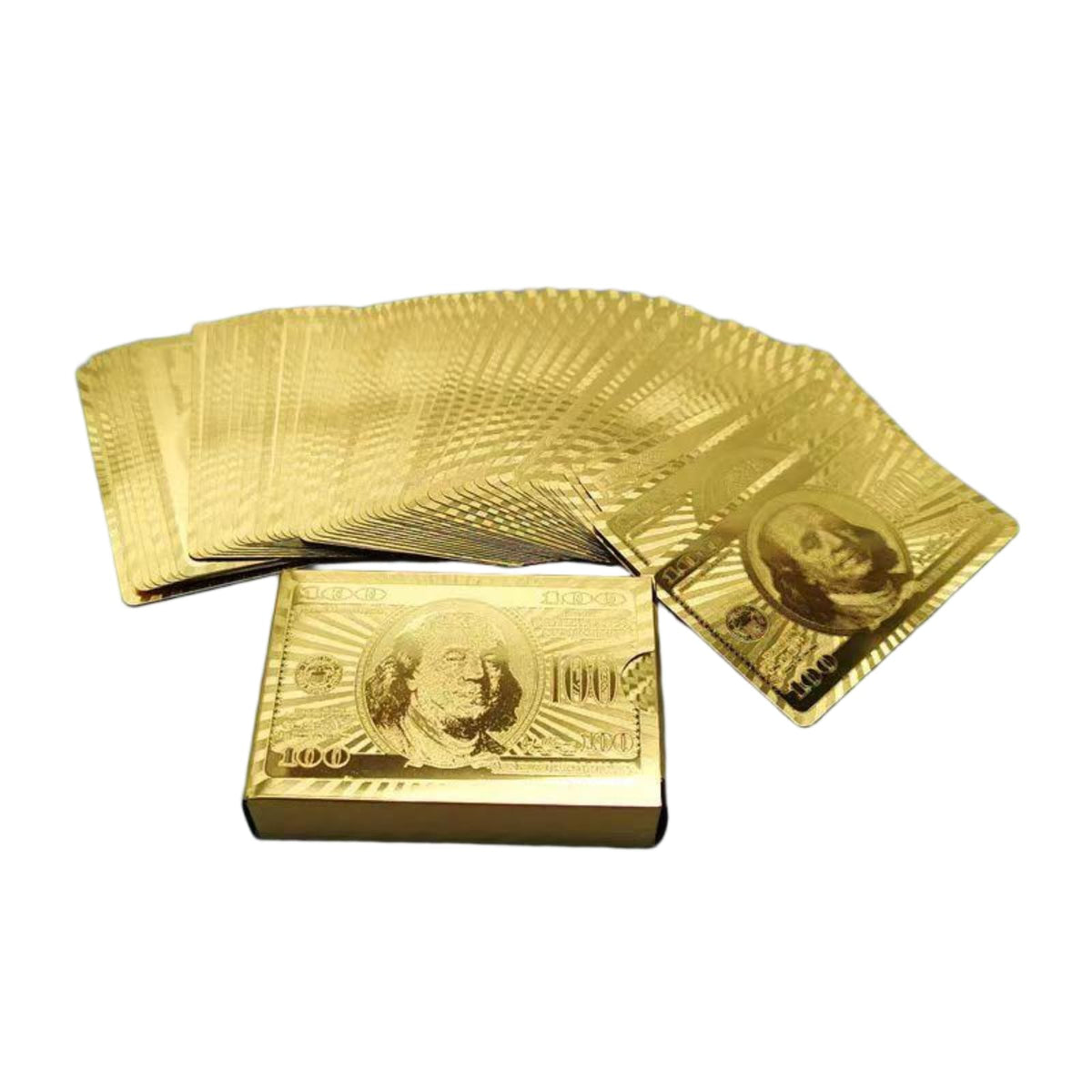 Premium Gold Foil PVC Playing Cards Deck (52+Joker) – Waterproof & Durable