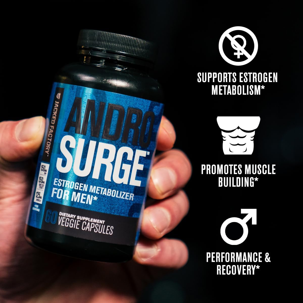 Androsurge، معزز طبيعي للتستوستيرون ومقلع الاستروجين للرجال