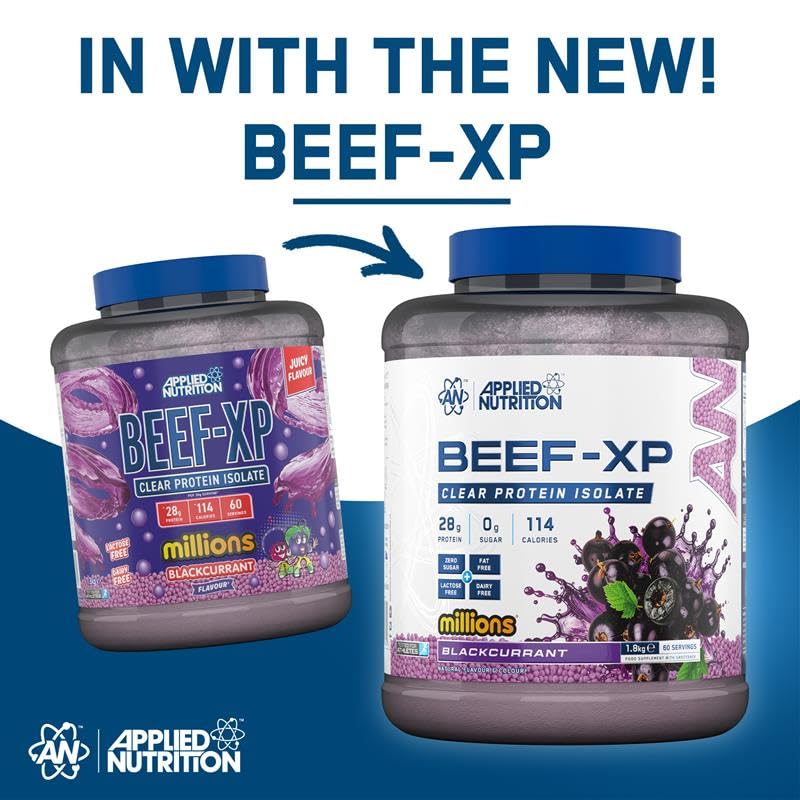 Applied Nutrition Beef XP Clear Hydrolyzed Protein Isolate - Mixed Berry 1.8kg Dairy-Free Zero Sugar