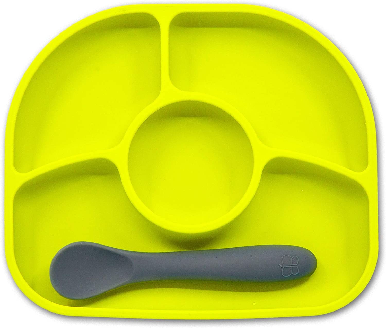 bblüv Yumi Anti-Spill Silicone Plate & Spoon Set for Mess-Free Feeding
